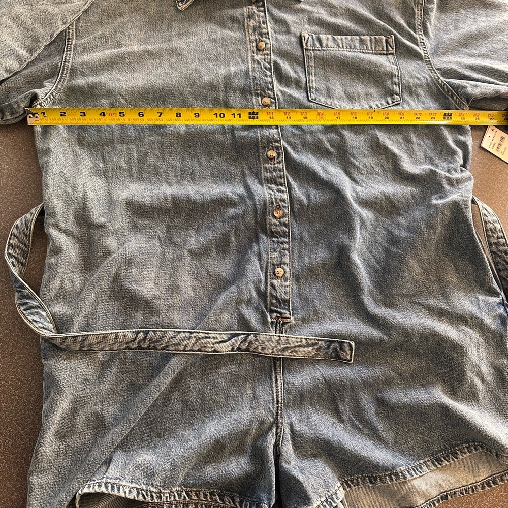Good American Fit for Success Denim Romper in Indigo793 - Size XL - NWT - Picture 6 of 9